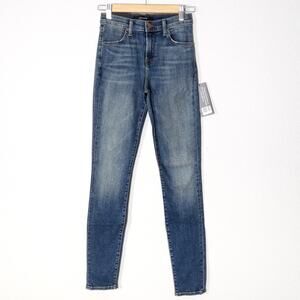 J Brand Maria High Rise Skinny Jeans Blue Sz 24 Minimalist Capsule Denim